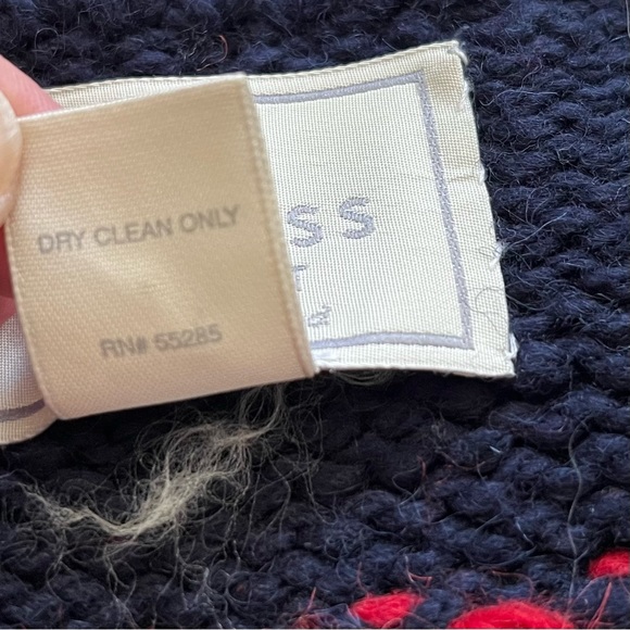 EXPRESS TRICOT HAND KNITTED 100% LAMBS WOOL VINTAGE SWEATER GEOMETRIC STYLISH - Picture 4 of 7